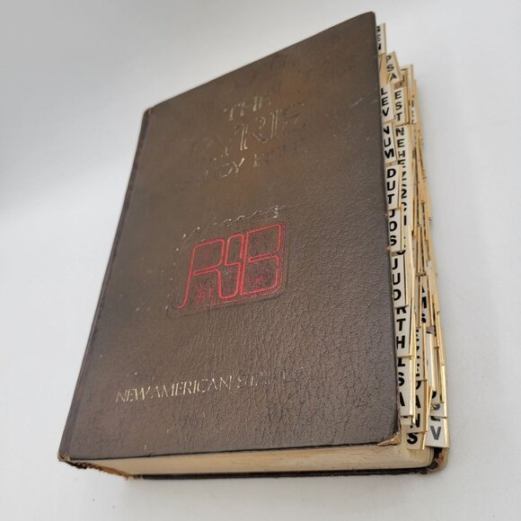 The Ryrie Study Bible New American Standard Moody Press HC Vintage 1978 Tabs - Picture 1 of 16